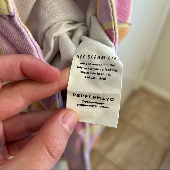 Peppermayo x Dolls Kill Psychedelic Print Keep Your Heart Pants Size 6 Y2K Retro - Picture 10 of 13